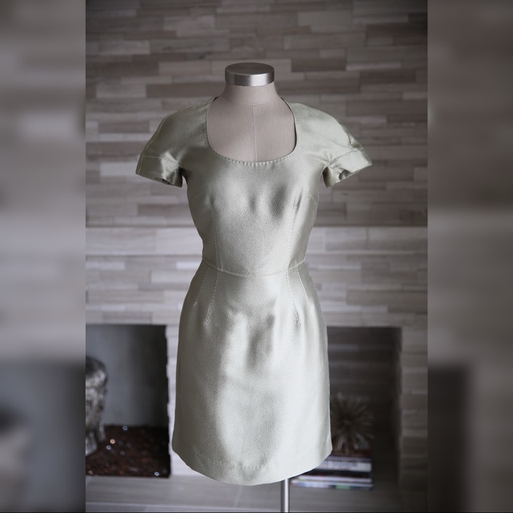 Dolce & Gabbana Main Line Office to Cocktail Hour Beautiful Silver-Mint Dress 38